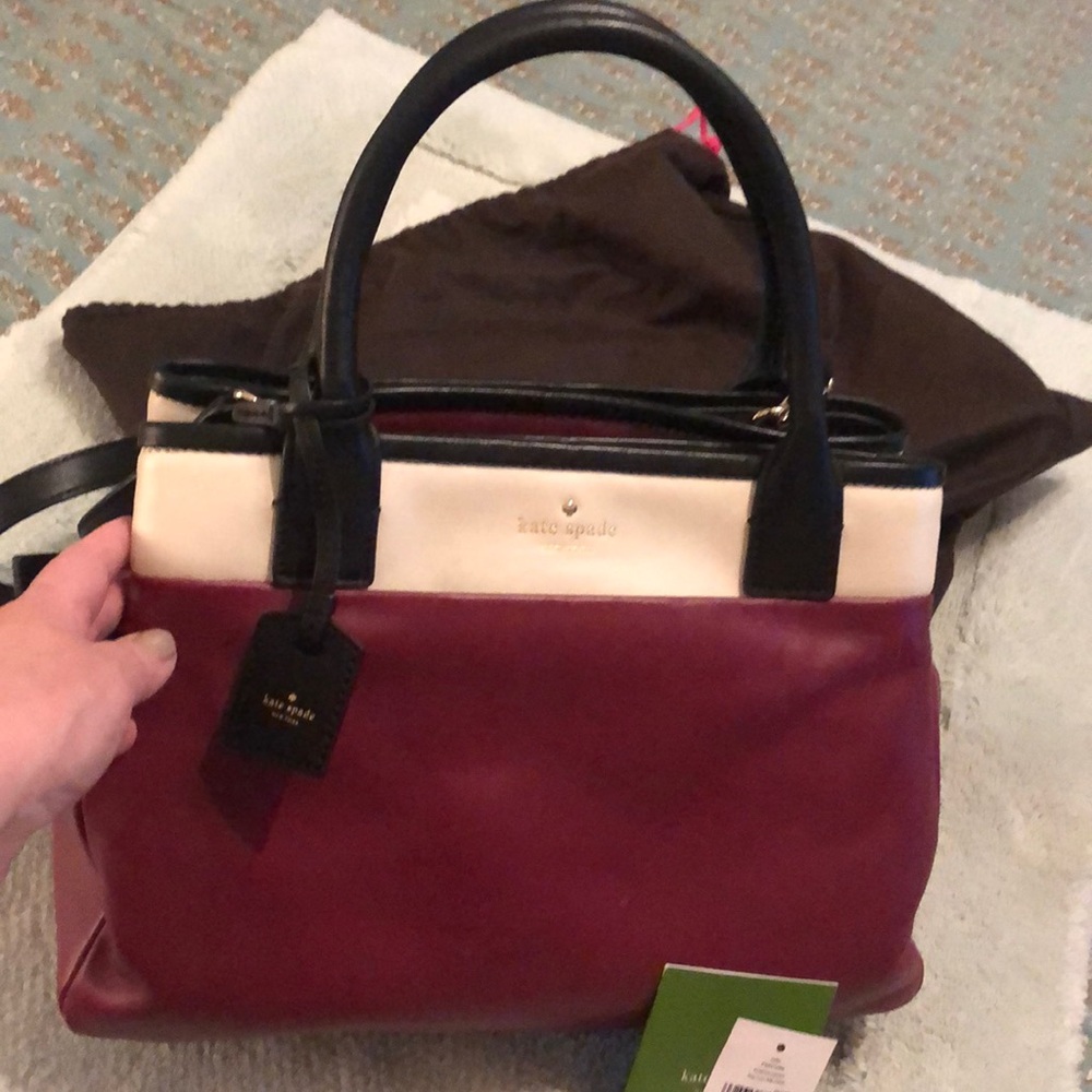 Vintage Kate Spade Brandon Square Satchel with Removable Crossbody Strap
